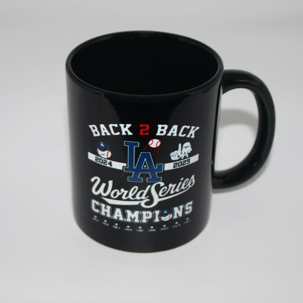 Los Angeles Dodgers Back-to-Back Champions Mug – World Series Ceramic Coffee Cup, Fan Collectible Gift