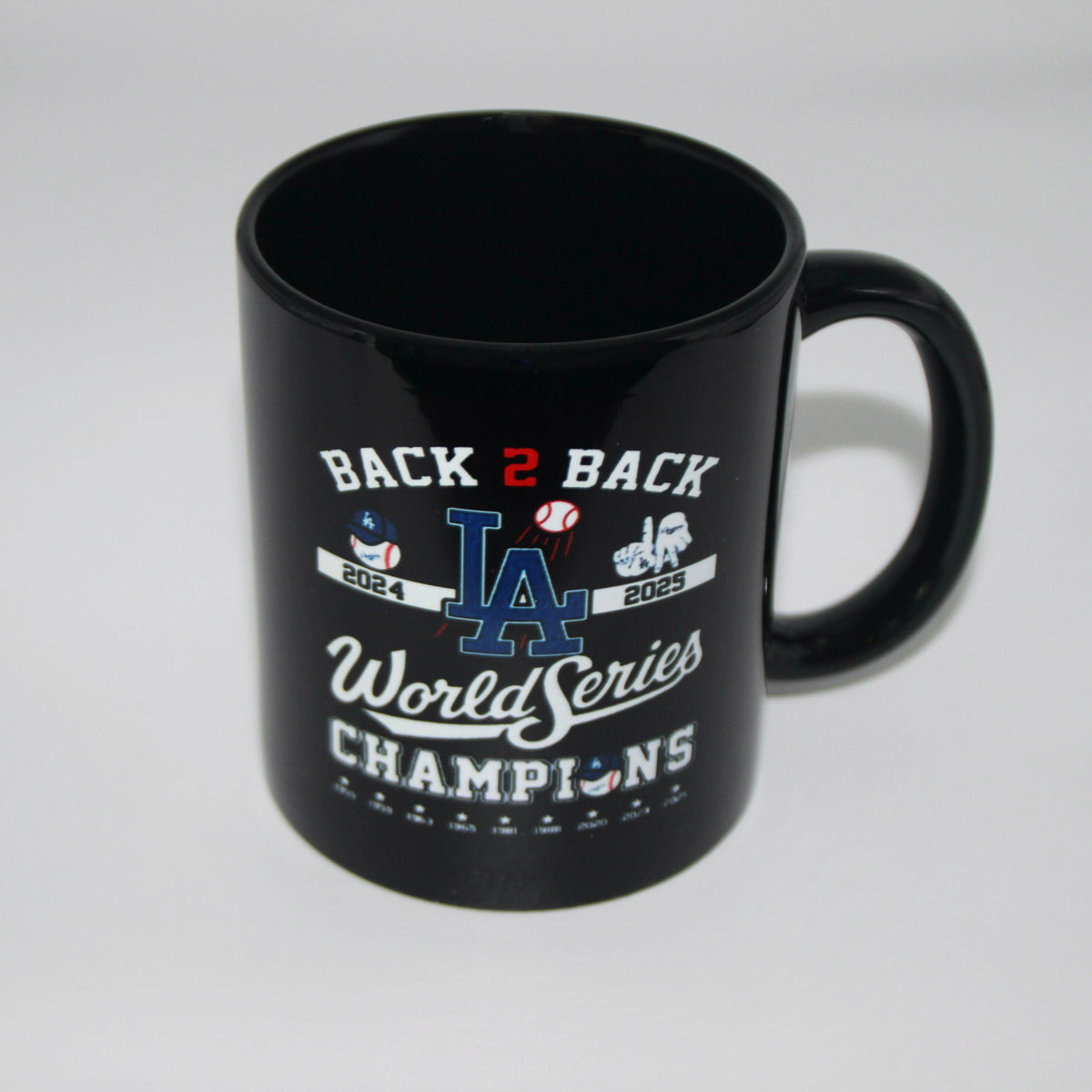 Los Angeles Dodgers Back-to-Back Champions Mug – World Series Ceramic Coffee Cup, Fan Collectible Gift