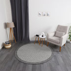 Jute Sisal Round Rug // Gray