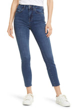 Rails The Larchmont Raw Hem High Waist Ankle Skinny Jeans in Baltic Blue, Size 24