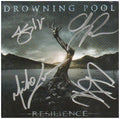 Drowning Pool All Current Members Autographed Resilience CD Cover x4