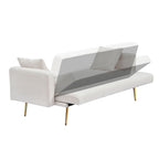 Teddy Fleece Sofa Bed With Luxurious Throw Pillows