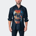 Fibonacci Skull Prizm Button-Up // Black