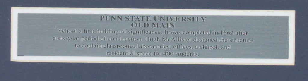 Penn State University Old Main Building Color Photo Collage Framed 141742
