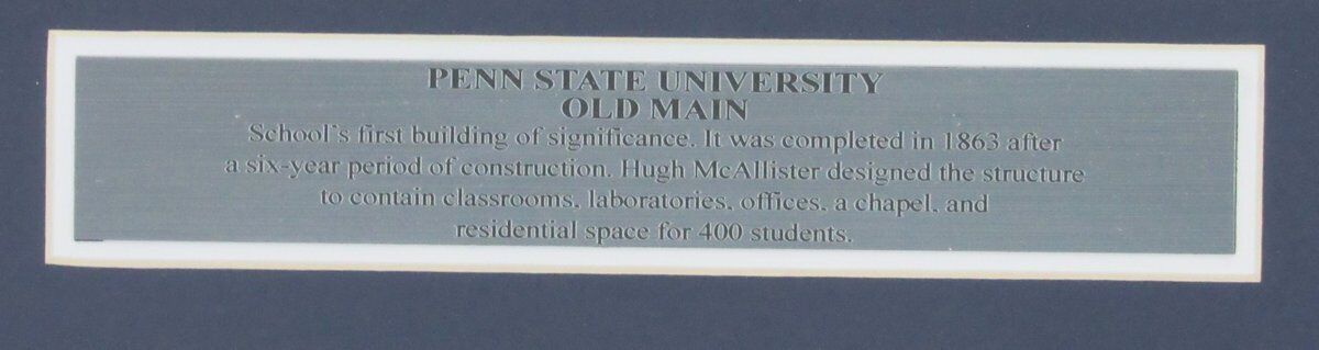 Penn State University Old Main Building Color Photo Collage Framed 141742