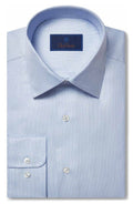 David Donahue Regular Fit Twill Dress Shirt in Sky, Size 16 - 32