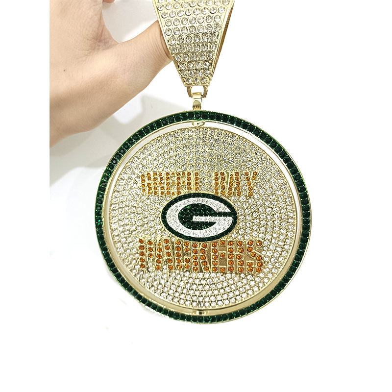 Rotating Sports Team Logo Pendant Necklace –  Perfect Gifts for True Fans