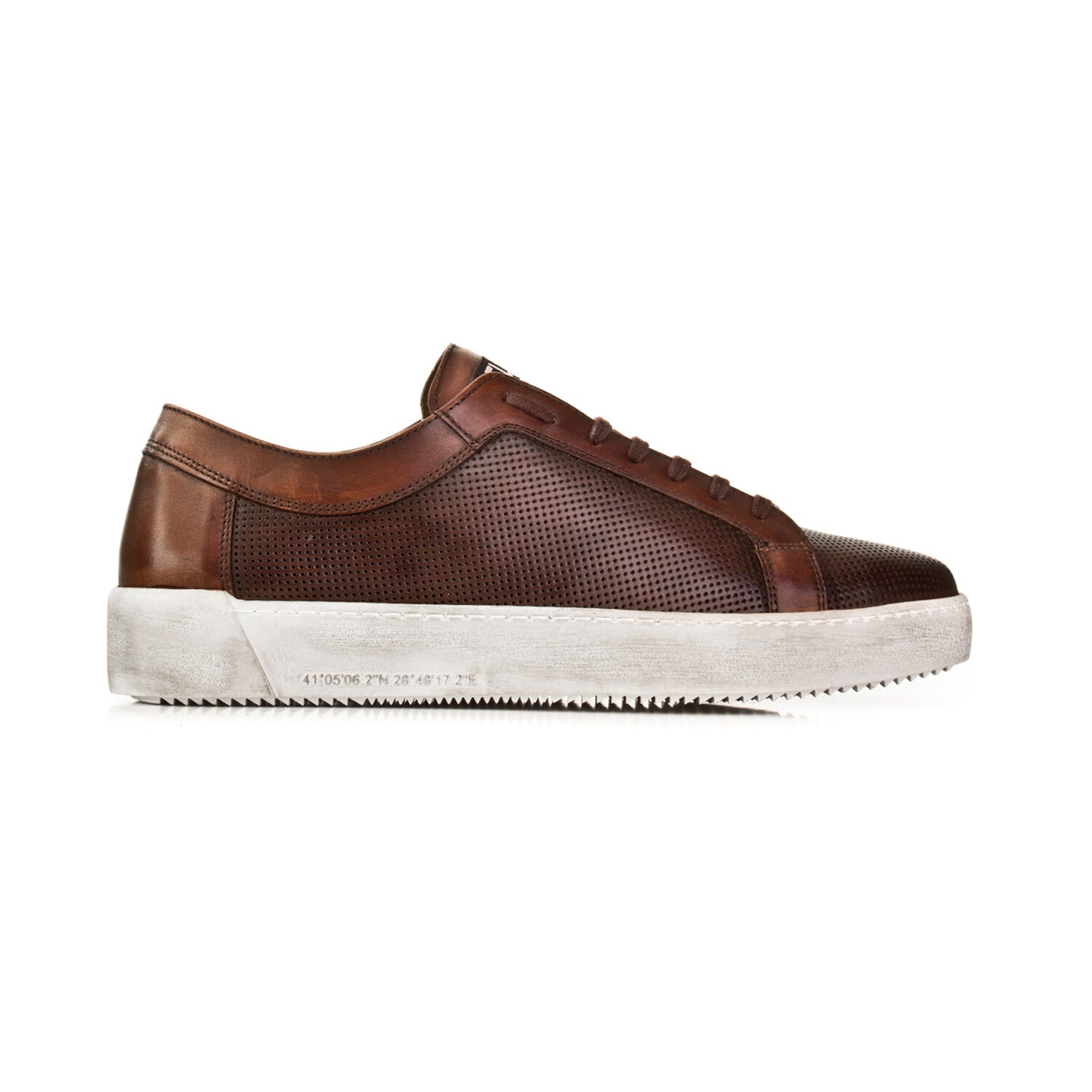 Cody Genuine Leather Sneakers // Brown