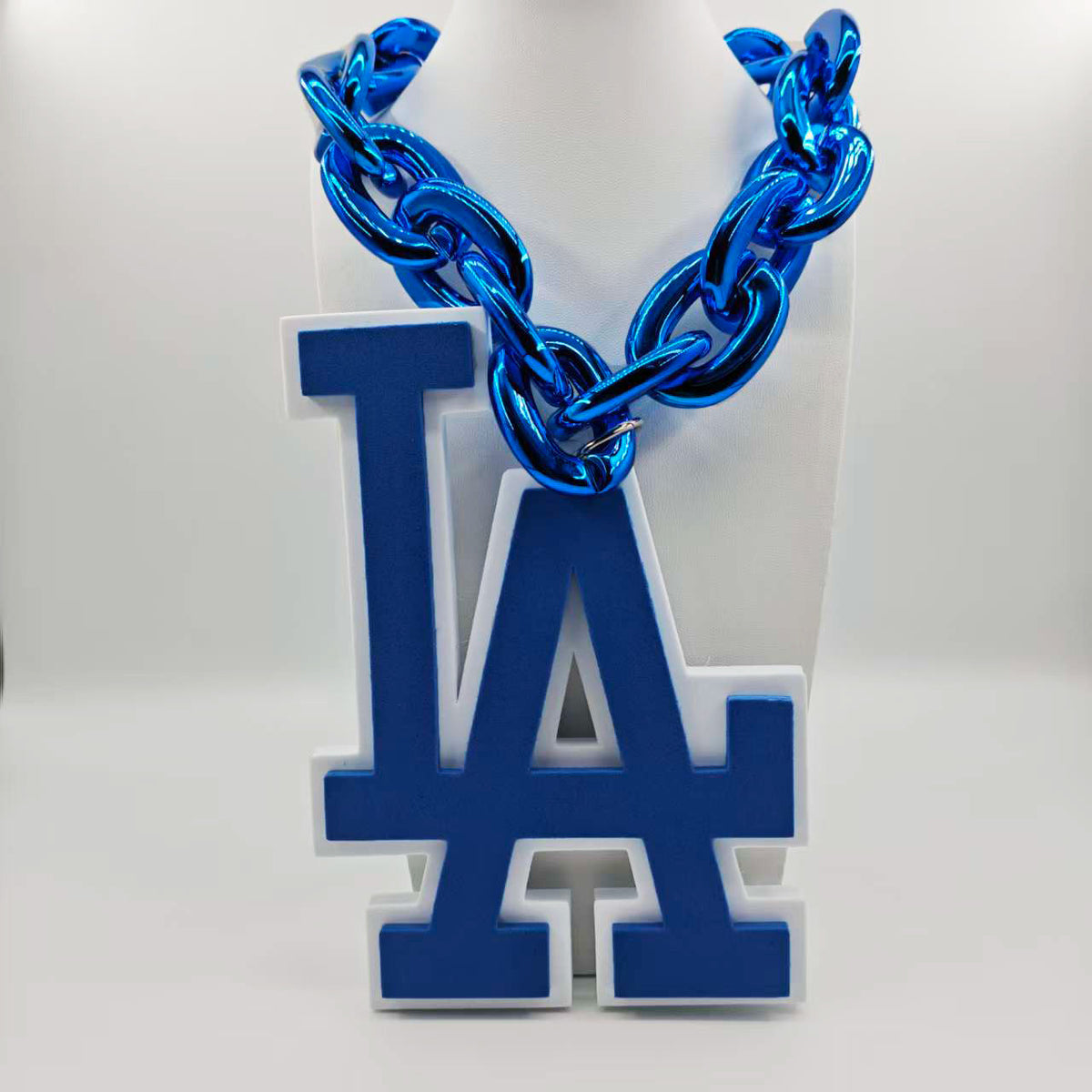 Los Angeles Dodgers 3D Foam Logo Necklace – 30 Inches Game Day Gift for Fans