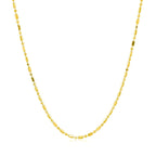14k Yellow Gold Diamond-Cut Alternating Bead Chain 1.2mm