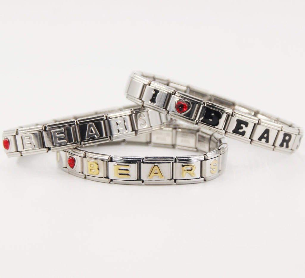 Chicago Bears Italian Charm Bracelet – Perfect Valentine’s Day, Holiday & Any Occasion Gift for Fans