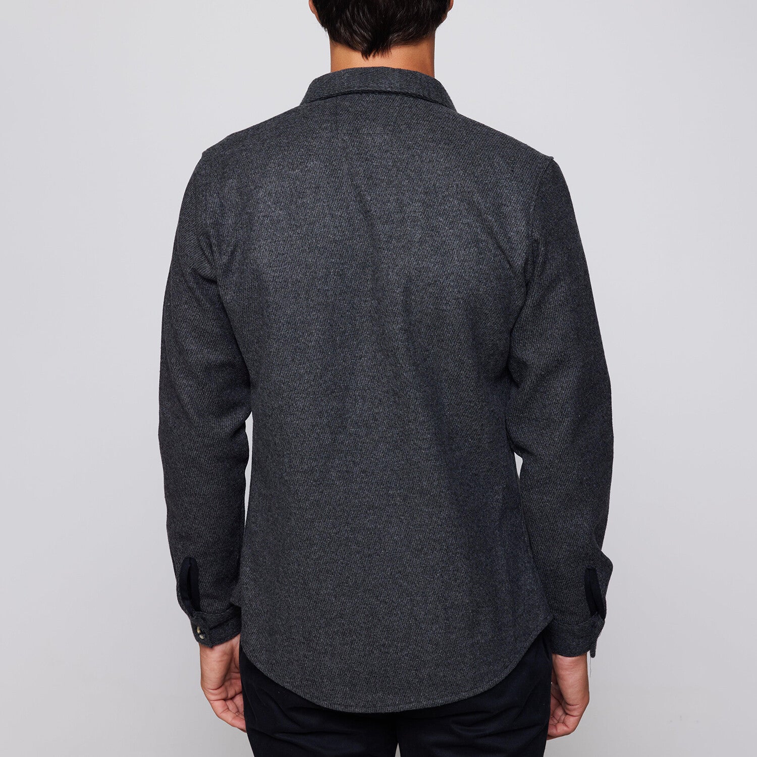 Slim Fit Narrow Cut Flap Pocket Shirt // Gray