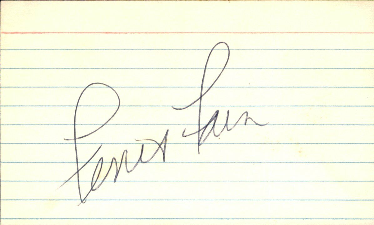 Ferris Fain Philadelphia Athletics d.2001 Signed/Auto  3x5 Index Card 162563