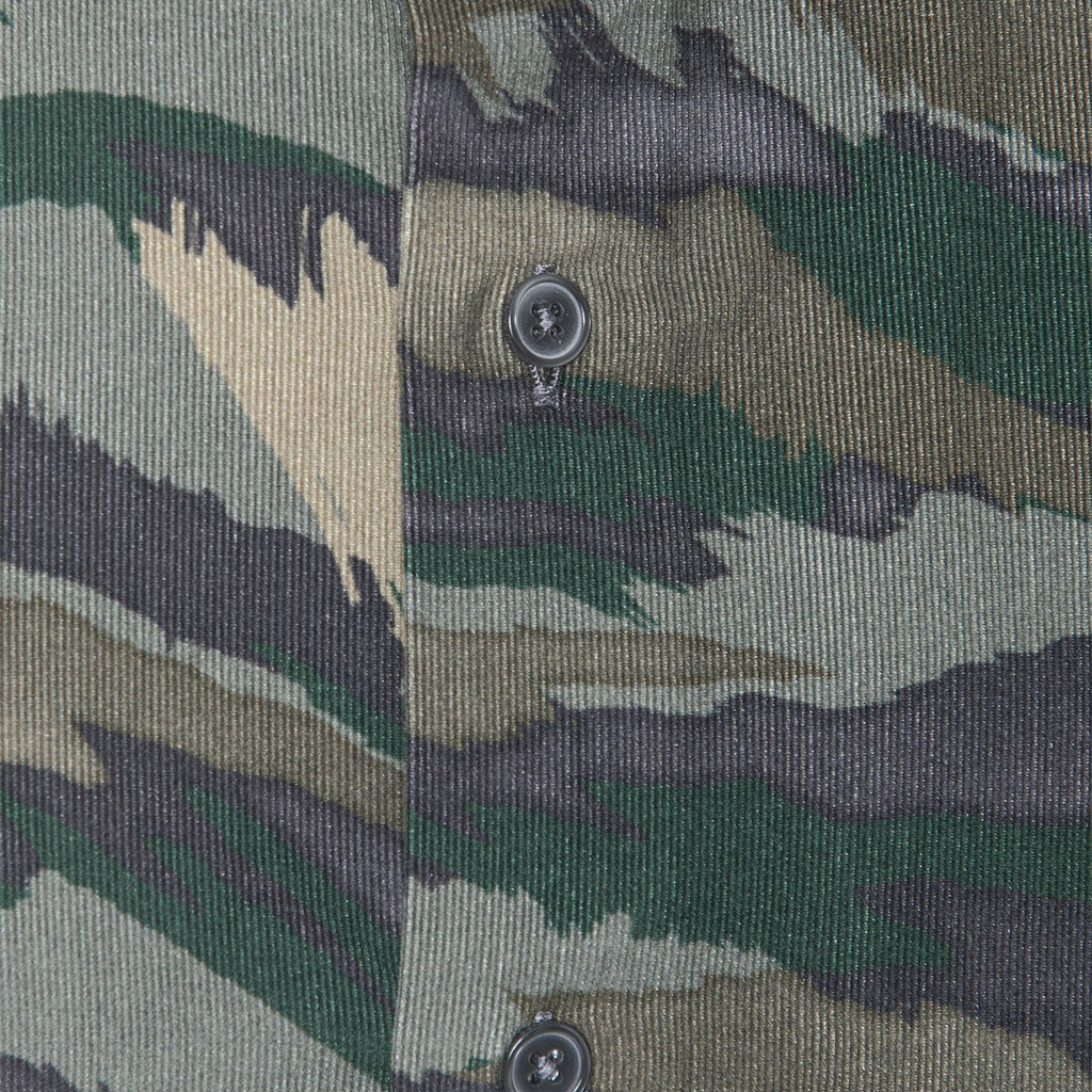 Jack Slim Medium Collar Shirt // Green Camo