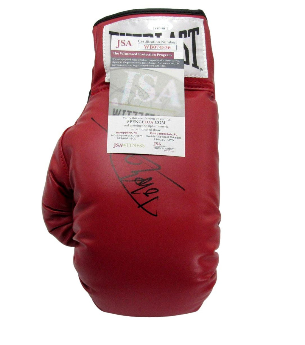 Dolph Lundgren Autographed/Inscr Left Boxing Glove "Balboa vs Drago" JSA 184775