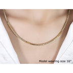 2.5mm 14k Yellow Gold Semi Solid Box Chain
