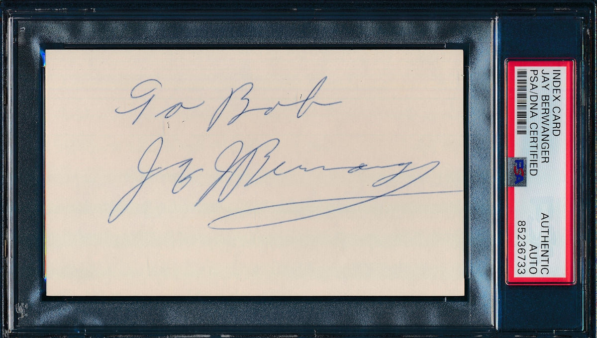 Jay Berwanger Signed 3x5 Index Card Chicago 1935 Heisman  PSA/DNA 188307