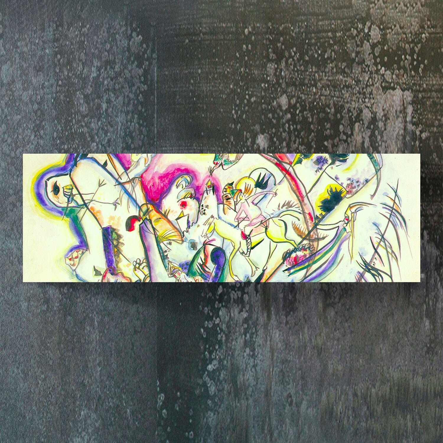 Kandinsky Series Glass Print // Horseriding Abstract
