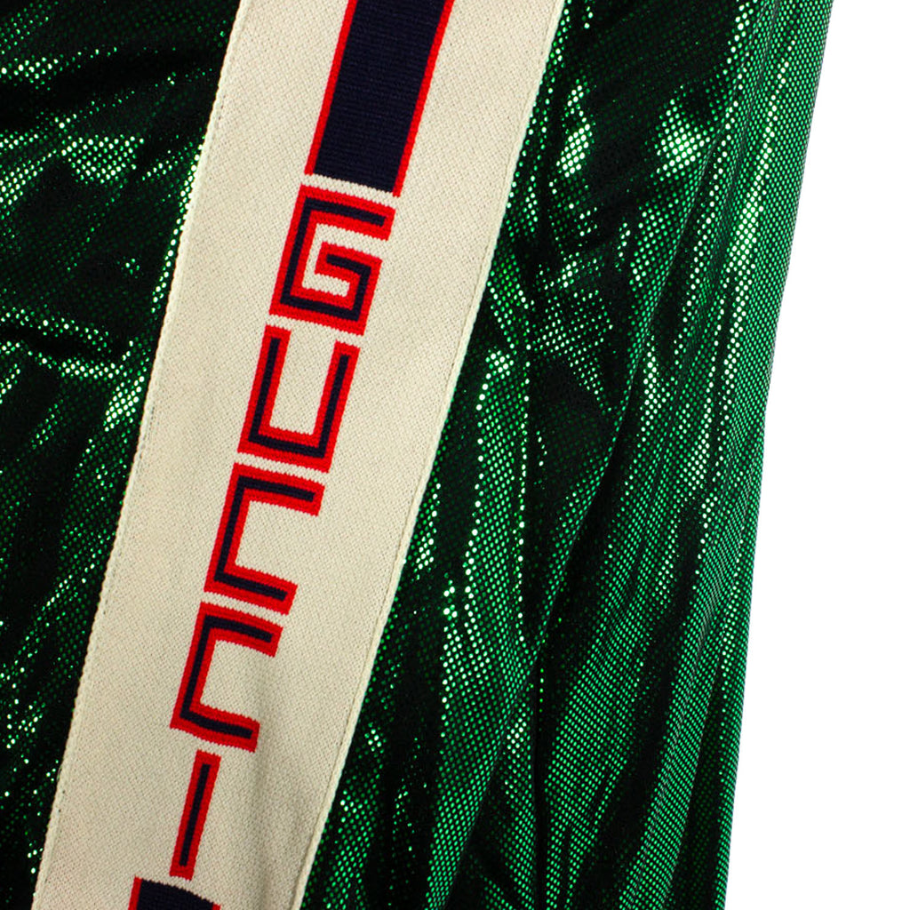 Men's Oversize Laminated Jersey Jacket // Green