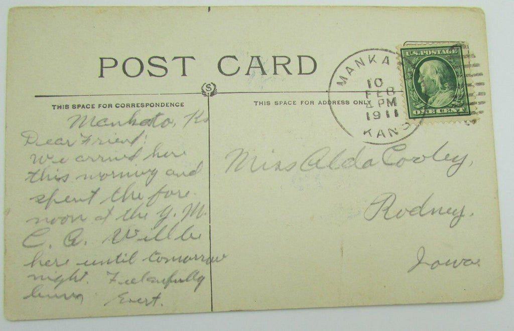 Vintage Postcard postmarked 1911 with "The Football Player" by R. Hill 140061