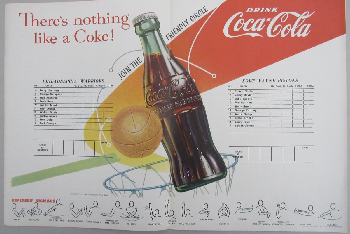 January 21, 1956 Warriors vs. Pistons & Celtics vs. Nationals NBA Program 192252