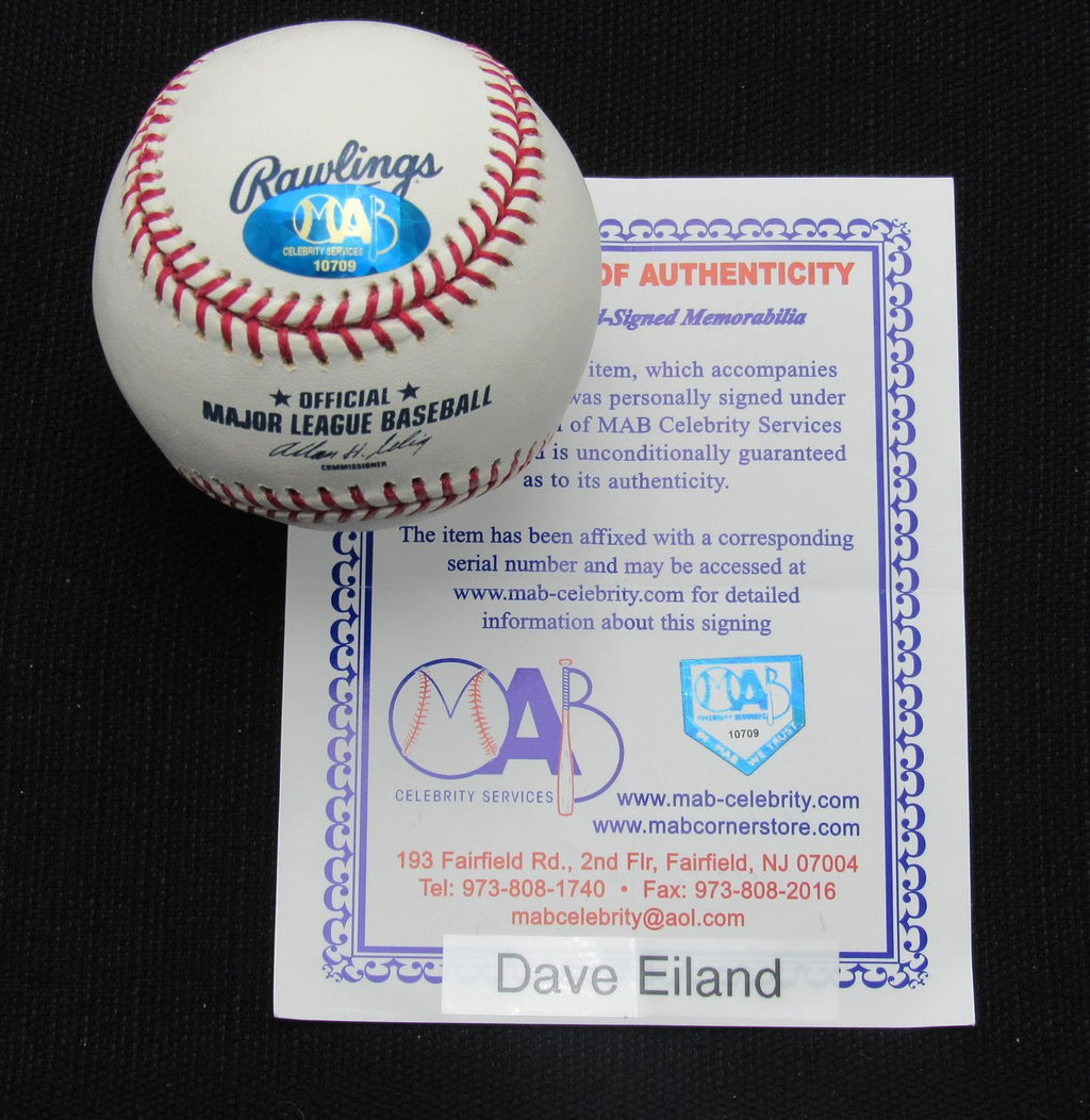 Dave Eiland Signed/Auto Yankees 100th OML Baseball MAB Inscr 187031