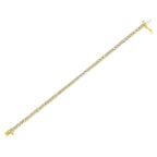 14K Yellow Gold Plated .925 Sterling Silver 3.0 Cttw Miracle-Set Diamond Tennis Bracelet (L-M Color, I2-I3 Clarity) - 7.25"