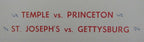 1959 Palestra Temple v Princeton St. Joe's v Gettysburg Ticket Program 144239