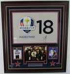 Jordan Speith Signed Hazeltine 2016 Ryder Cup Framed Pin Flag JSA 139689