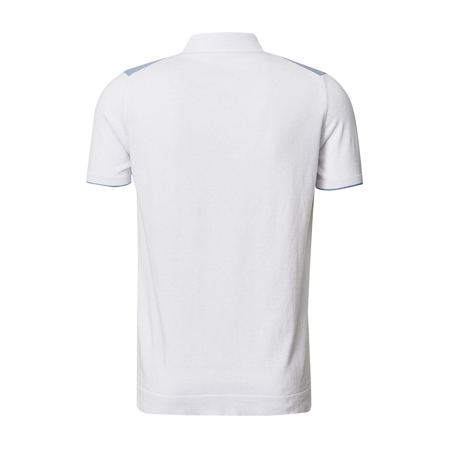 Color Block Polo // White Blue