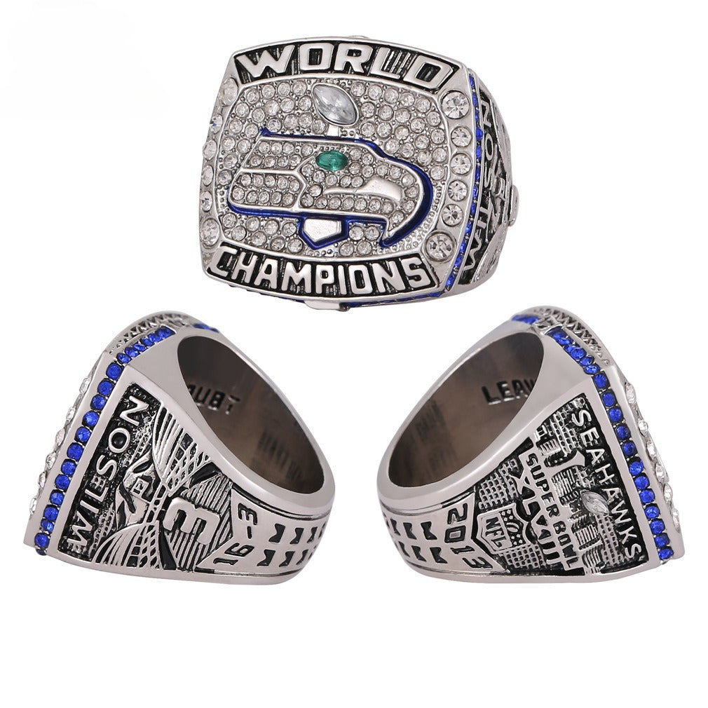 Seattle Seahawks Championship Ring Set – 4PCS Collector Celebration Gift for True Seahawks Fans