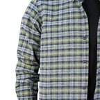 Jake Long Sleeve Checkered Pocket Collar Button-Up Shirt // Green