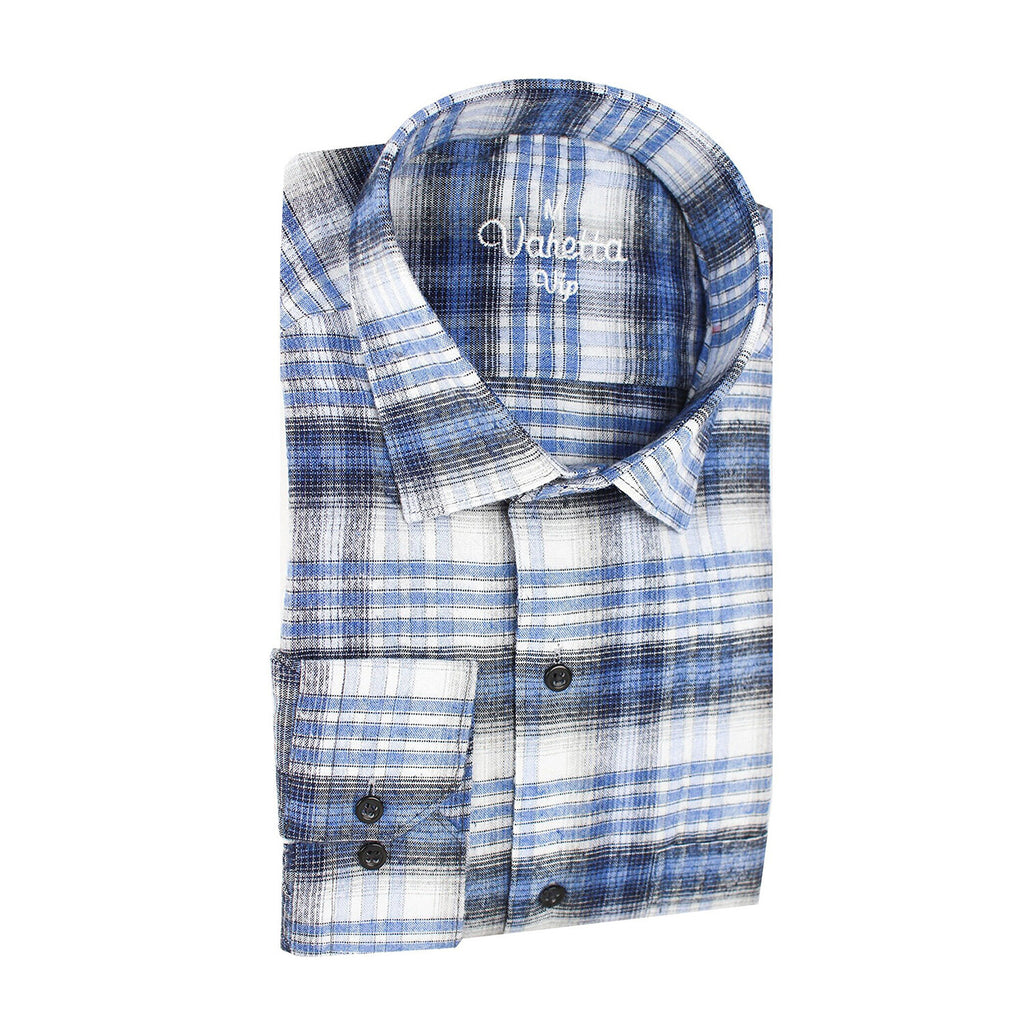 Sean Long Sleeve Checked Pocket Shirt // Light Blue