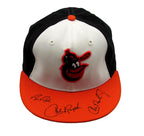 Cal Ripken Jr., Cal Ripken, Bill Ripken Multi-signed Baseball Hat PSA/DNA 190220