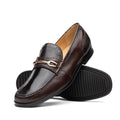 Ravello // Lizard Ring Leather Loafers // Brown