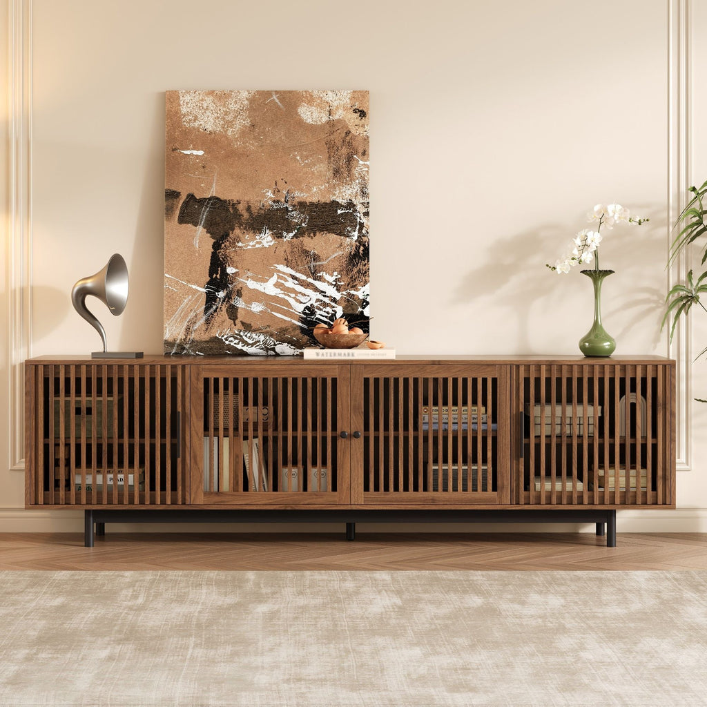 TV Stand For TVs, With Closed Storage - Walnut
