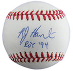 Bob Hamelin Royals AUTO Signed Rawlings Baseball Inscribed ROY 94 JSA 130599
