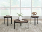 Horizon Hills - Occasional Table Set (Set of 3) - Brown / Black