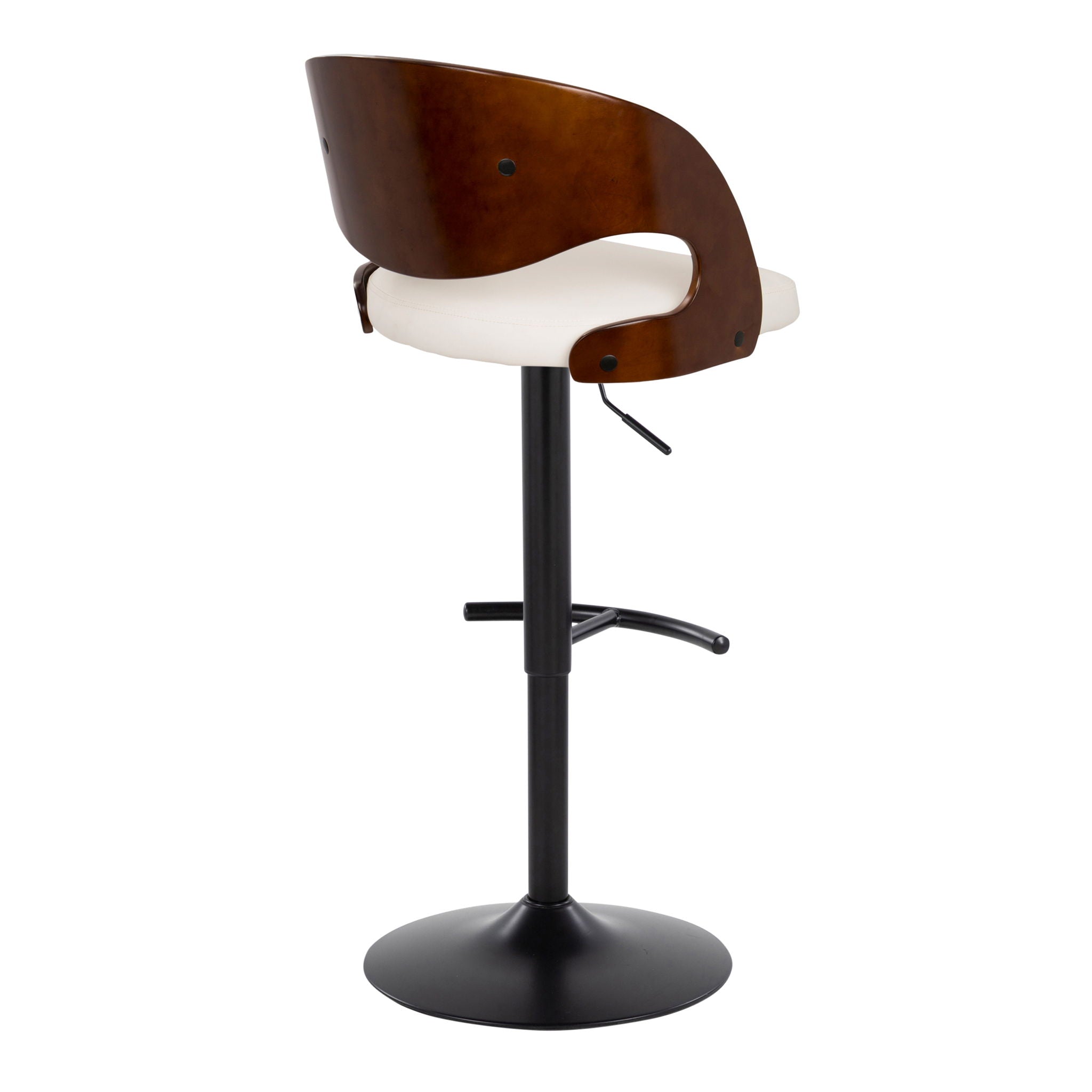 Pino - Mid Century Modern Adjustable Barstool With Swivel (Set of 2)