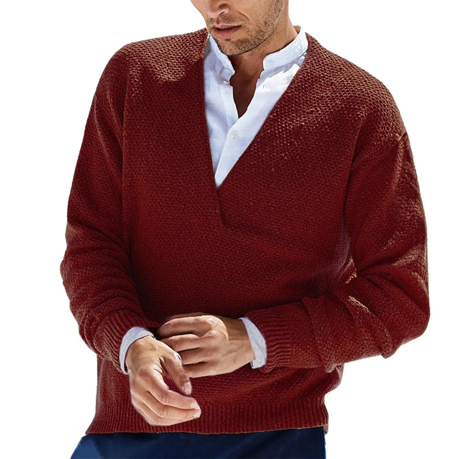  V-neck Sweater // Caramel