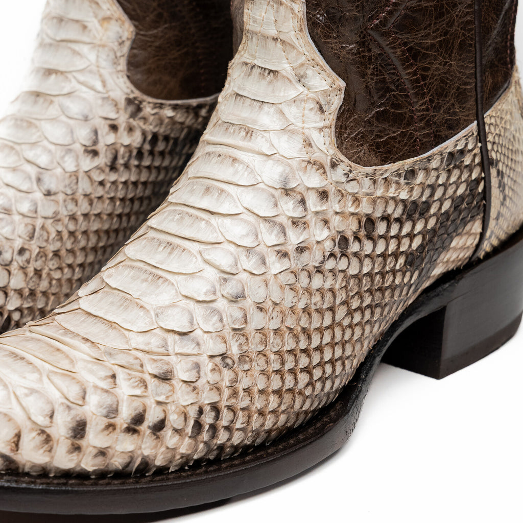 Western Collection Kansas // Python Leather Cowboy Boot // Natural