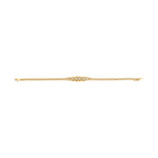 10K Yellow Gold 1/4 Cttw Round-Cut Diamond Basket Weave Rope Chain Style 7" Bracelet (H-I Color, I1-I2 Clarity)