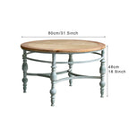 Round Top Carved Table