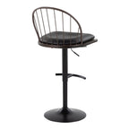 Riley - Farmhouse Adjustable Height Barstool With Swivel (Set of 2)
