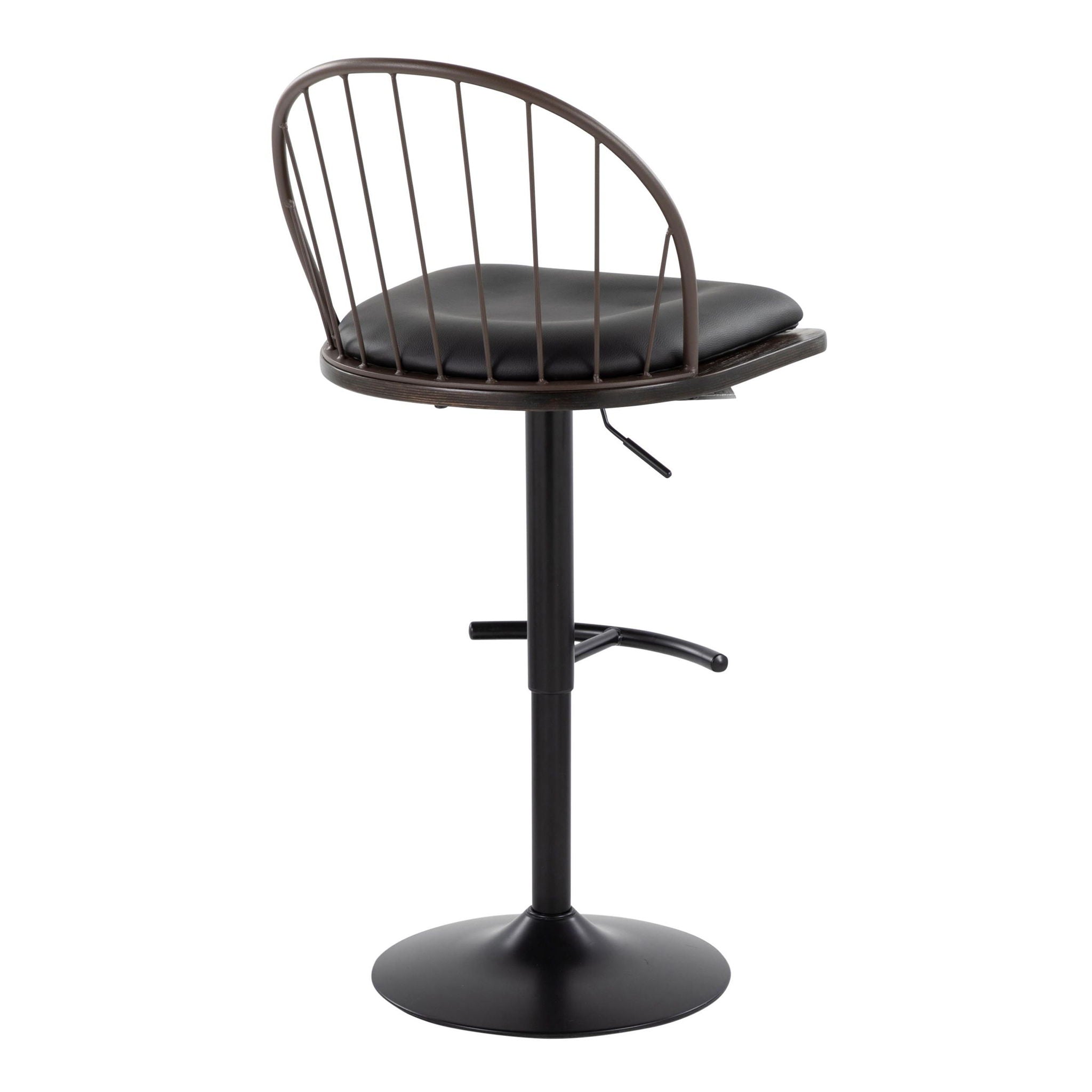 Riley - Farmhouse Adjustable Height Barstool With Swivel (Set of 2)