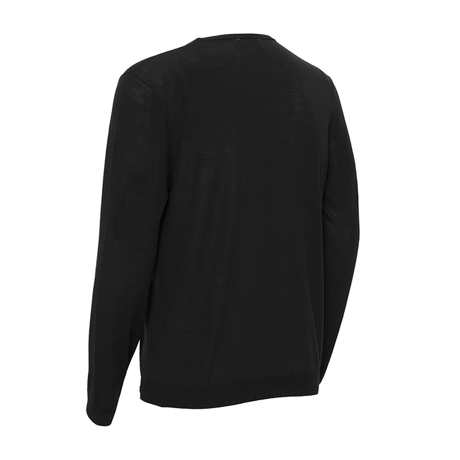 Solid Crew-Neck Sweater // Black