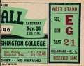 1946 Univ of Delaware vs. Washington College Football Game Ticket Stub 1440564