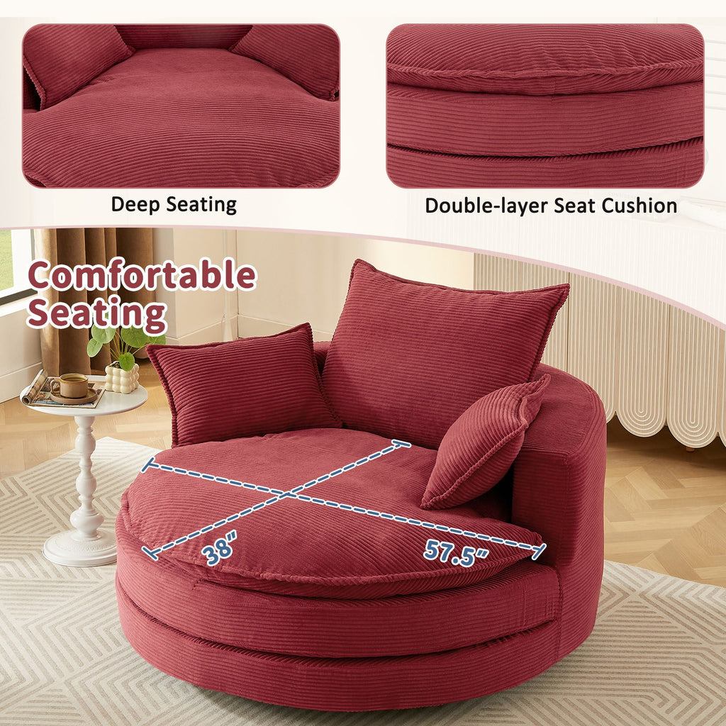 360° Swivel Accent Barrel Chair