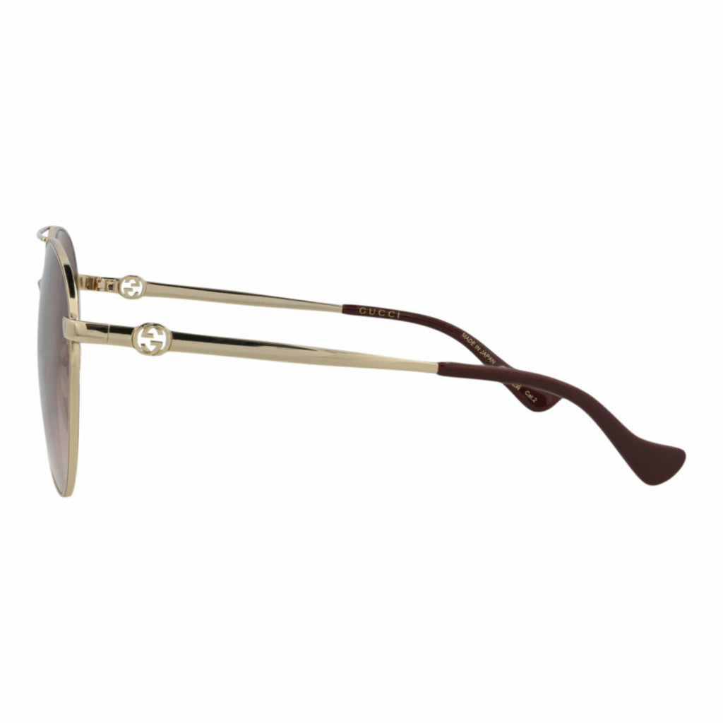Gucci // Unisex // Novelty Sunglasses // Gold + Brown Gradient