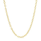 2.5mm 14k Yellow Gold Pendant Chain with Textured Links